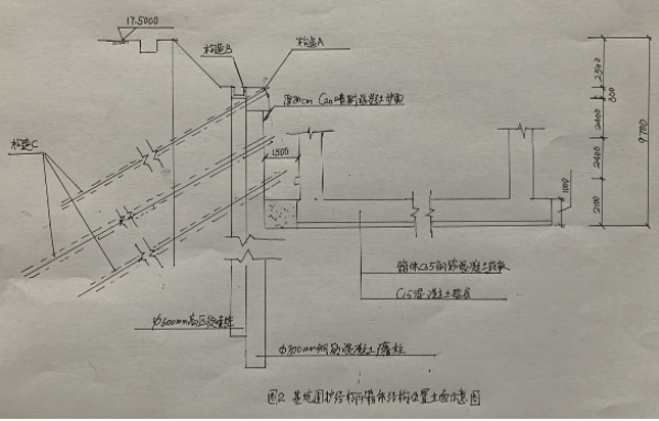 某公司承建一污水处理厂扩建工程，新建AAO生物反应池等污水处理设施。采用综合箱体结构形式，基础埋深为55~97m，采用眀挖法施工，基坑围护结