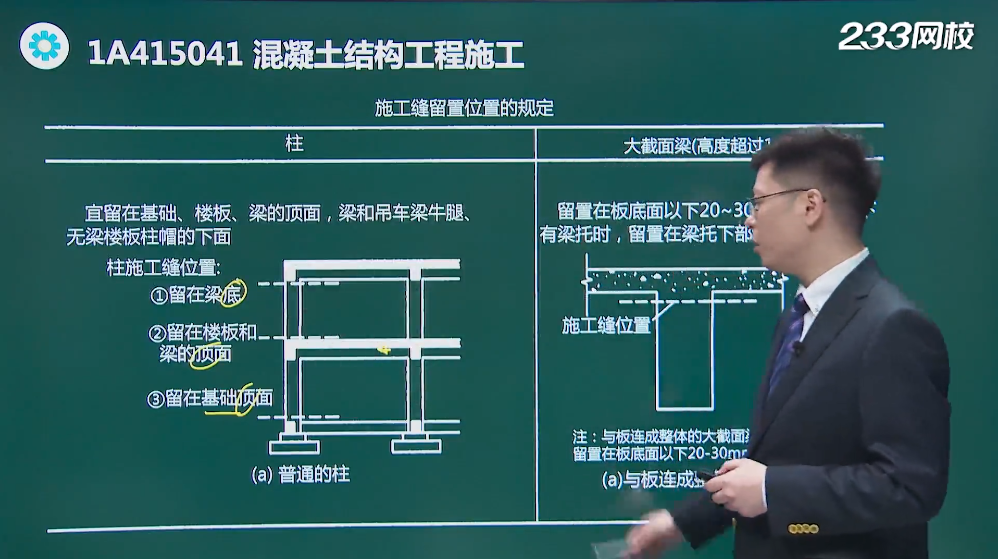 施工缝留置位置图解图片