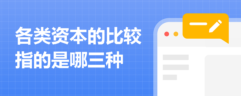 各类资本的比较指的是哪三种