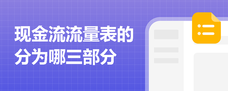 现金流流量表的分为哪三部分