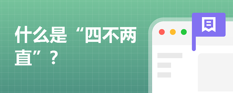 什么是“四不两直”？