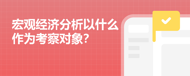 宏观经济分析以什么作为考察对象？