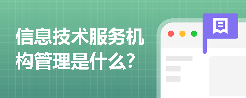 信息技术服务机构管理是什么？