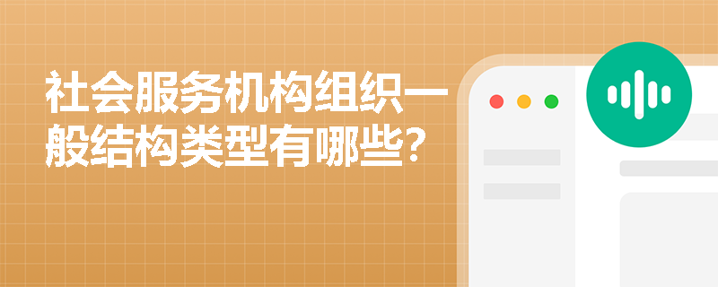 社会服务机构组织一般结构类型有哪些？