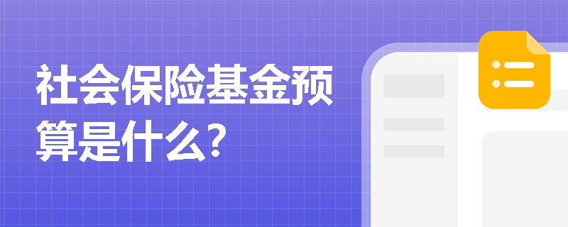 社会保险基金预算是什么？