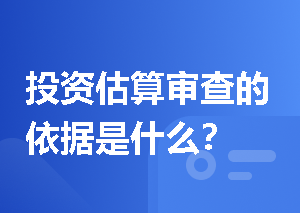 投资估算审查的依据是什么？