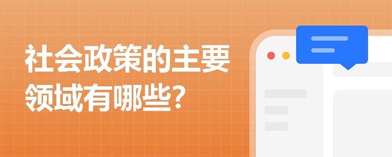 社会政策的主要领域有哪些？