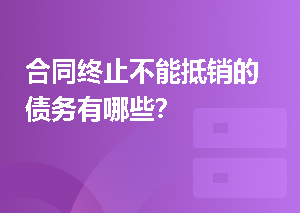 合同终止不能抵销的债务有哪些？