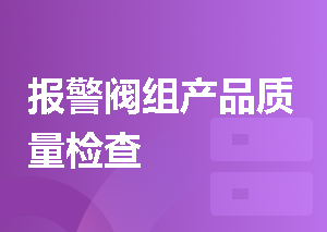 报警阀组产品质量检查