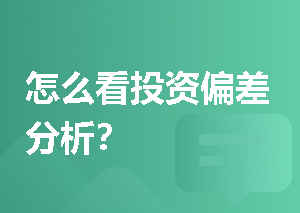 怎么看投资偏差分析？