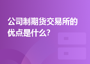 公司制期货交易所的优点是什么？