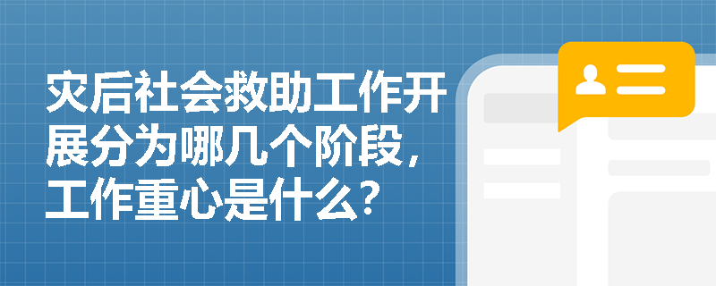 灾后社会救助工作开展分为哪几个阶段，工作重心是什么？