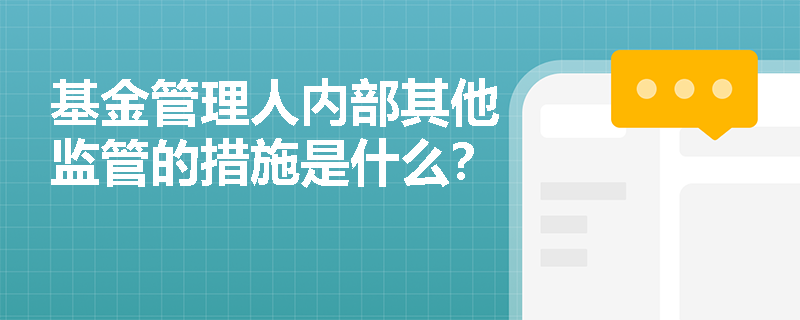 基金管理人内部其他监管的措施是什么？