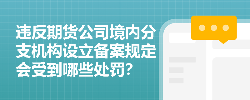 违反期货公司境内分支机构设立备案规定会受到哪些处罚？