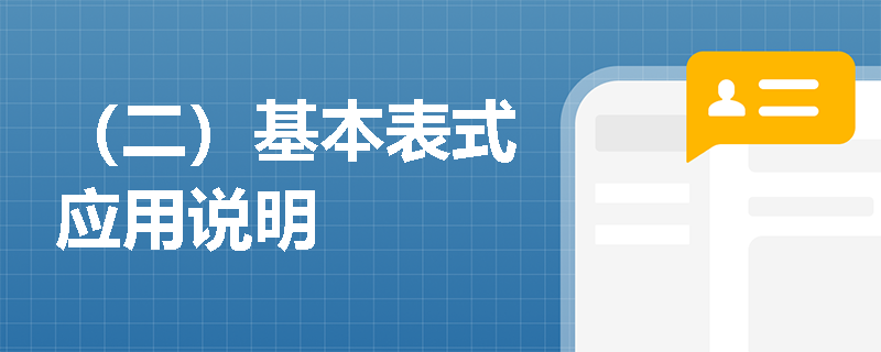 （二）基本表式应用说明