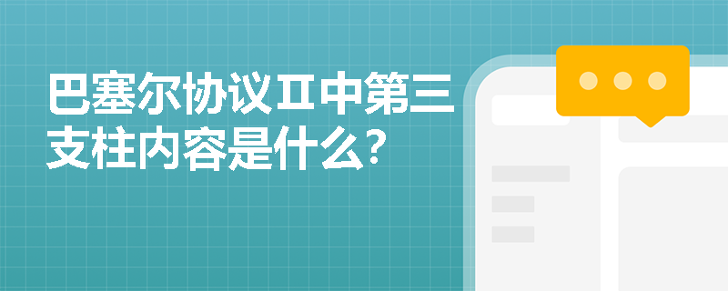 巴塞尔协议Ⅱ中第三支柱内容是什么？