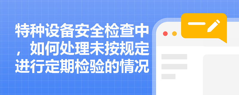 特种设备安全检查中，如何处理未按规定进行定期检验的情况？