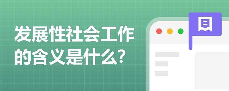 发展性社会工作的含义是什么？