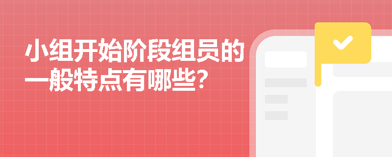 小组开始阶段组员的一般特点有哪些？