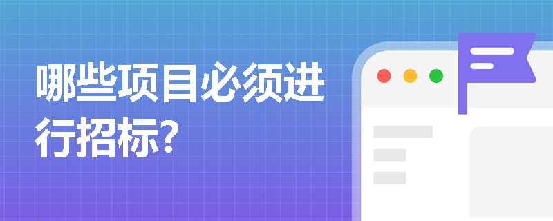 哪些项目必须进行招标？