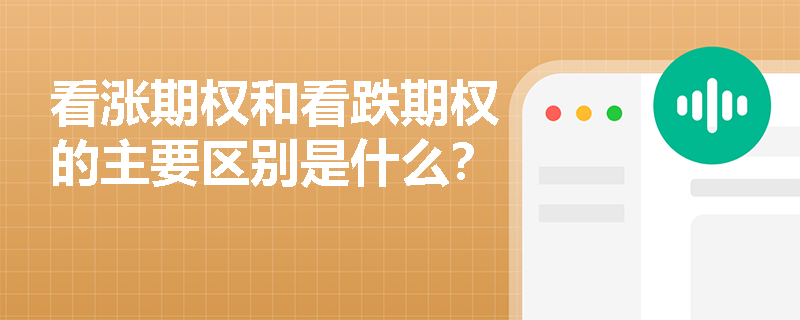看涨期权和看跌期权的主要区别是什么？