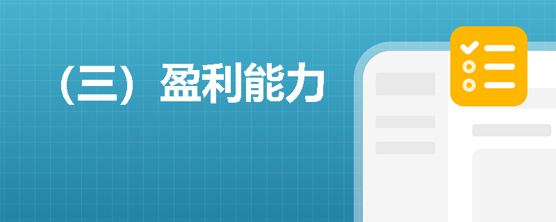 （三）盈利能力