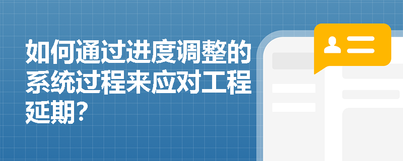 如何通过进度调整的系统过程来应对工程延期？