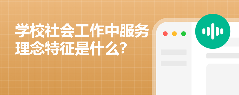 学校社会工作中服务理念特征是什么？