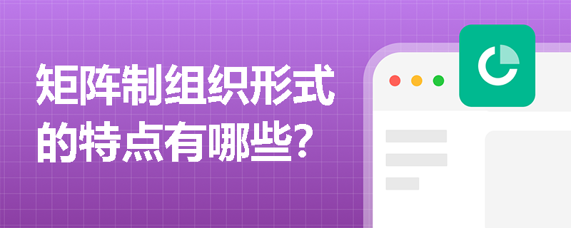 矩陣制組織形式的特點(diǎn)有哪些？