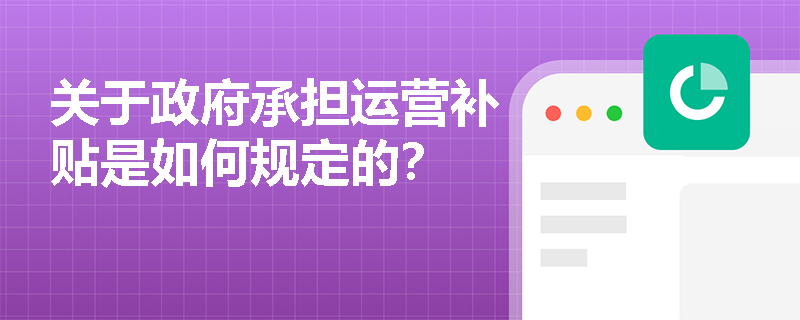 关于政府承担运营补贴是如何规定的？