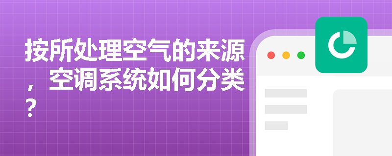 按所处理空气的来源，空调系统如何分类？