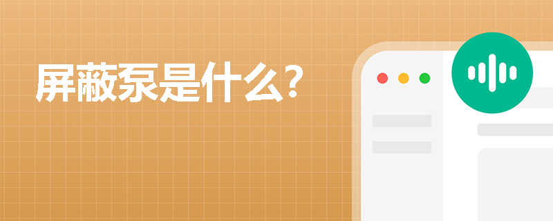 屏蔽泵是什么？