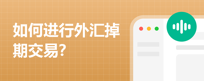 如何進行外匯掉期交易？