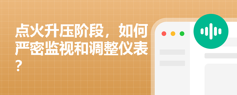 点火升压阶段，如何严密监视和调整仪表？