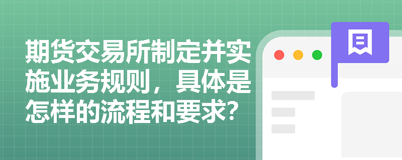 期货交易所制定并实施业务规则，具体是怎样的流程和要求？