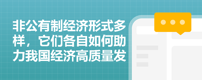 非公有制经济形式多样，它们各自如何助力我国经济高质量发展？