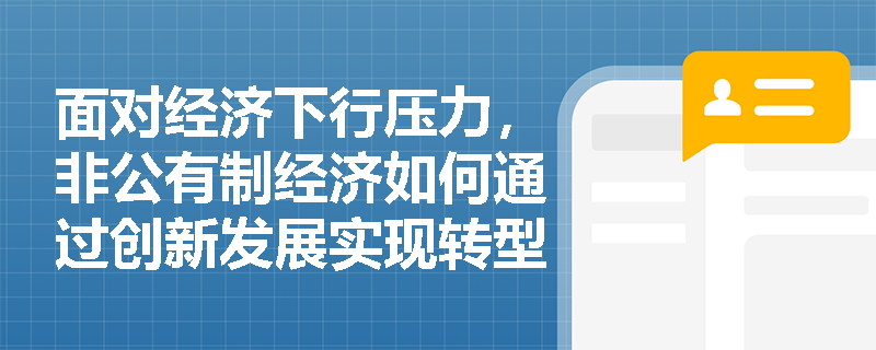 面对经济下行压力，非公有制经济如何通过创新发展实现转型升级？