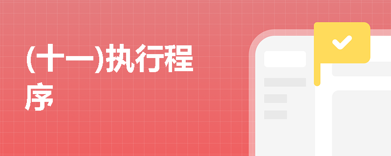 (十一)执行程序