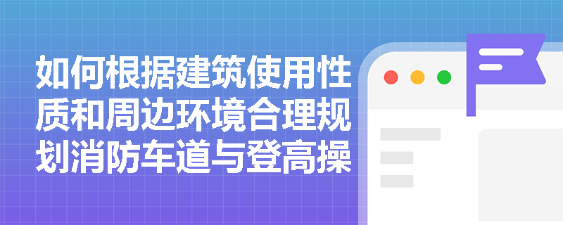 如何根据建筑使用性质和周边环境合理规划消防车道与登高操作场地布局？