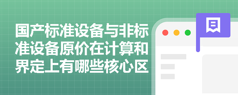 国产标准设备与非标准设备原价在计算和界定上有哪些核心区别与注意事项？