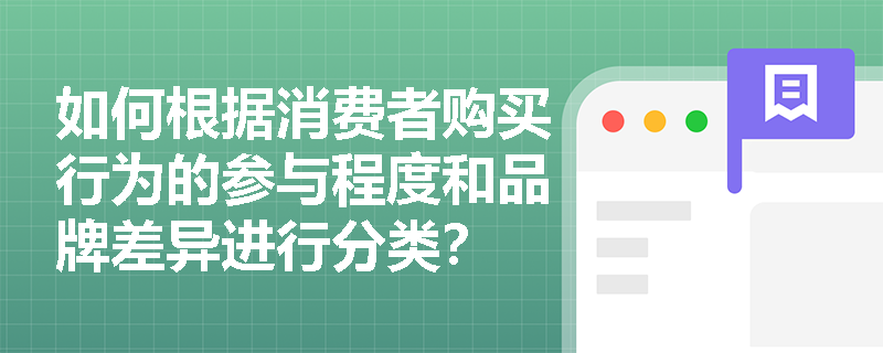 如何根据消费者购买行为的参与程度和品牌差异进行分类？