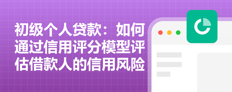 初级个人贷款：如何通过信用评分模型评估借款人的信用风险？