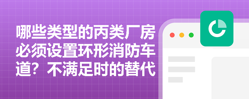 哪些类型的丙类厂房必须设置环形消防车道？不满足时的替代方案是否合规？