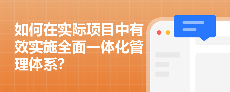 如何在实际项目中有效实施全面一体化管理体系？