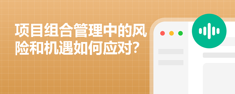项目组合管理中的风险和机遇如何应对？