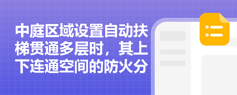 中庭区域设置自动扶梯贯通多层时，其上下连通空间的防火分区面积叠加计算是否允许豁免？哪些技术措施可合法支撑面积放宽论证？