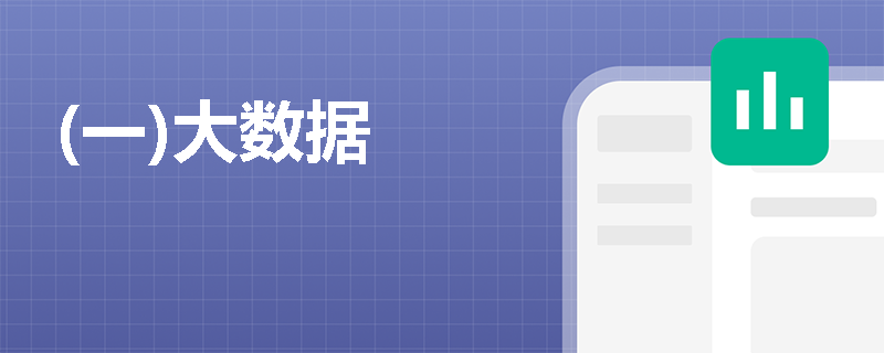 (一)大数据