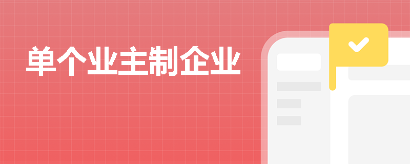 单个业主制企业