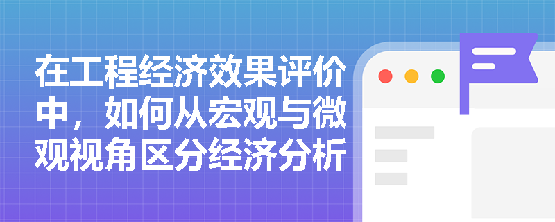 在工程经济效果评价中，如何从宏观与微观视角区分经济分析与财务评价？非经营性项目的评价重点是什么？