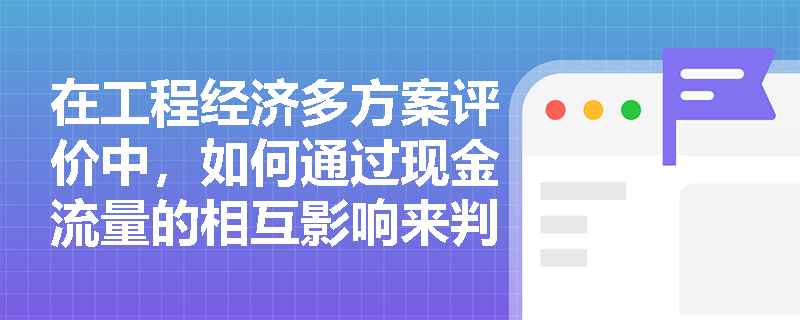 在工程经济多方案评价中，如何通过现金流量的相互影响来判定方案的正负相关性并确定比选方法？
